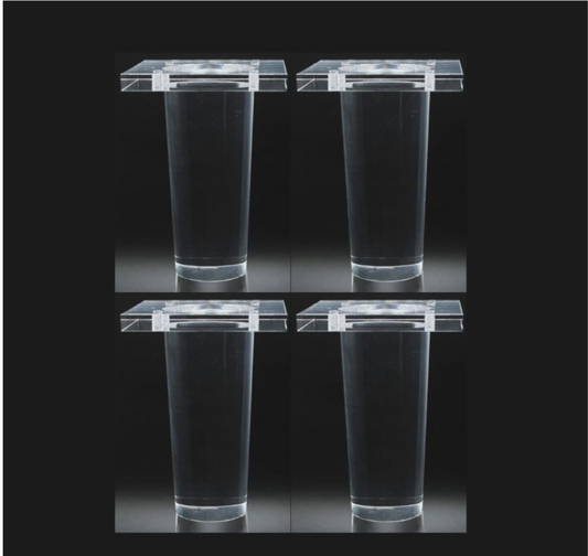 Tapered Acrylic Leg 5"H, 578A 4pcs set