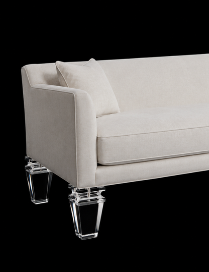 Acrylic Lucite Crystal Furniture Legs for Sofa, Cabinet, Vanity, ET Center, 5" Carved Pyramid, 4pc, Modern, Stylish & Unique 5026A