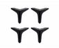 4" Black Metal Furniture Legs for Sofa, Couch and Cabinet – Set of 4 Modern Heavy Duty Legs (Model 801-4B)