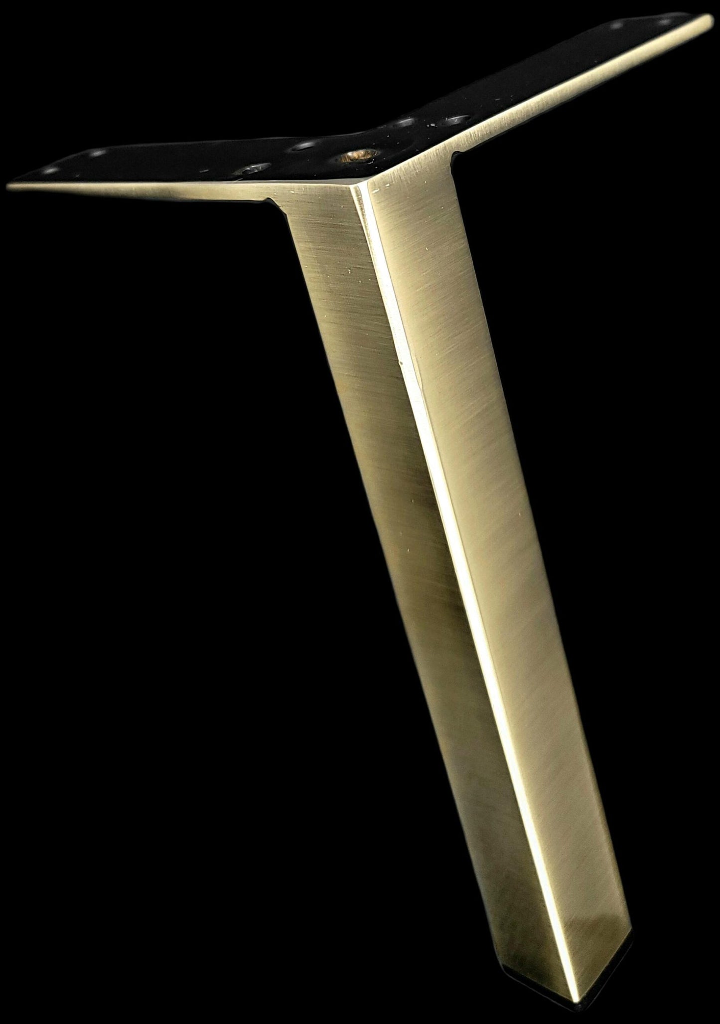 Antique Brass Metal Furniture Leg, Sofa Leg, Square Cabinet or Vanity Leg, 8″H, 801-8nb